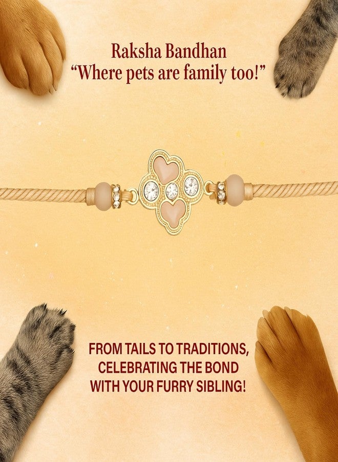 Sage Square Raksha Bandhan Rakhi for Pet Dogs & Cats | Evil Eye Resin Paw Rakhi | Adorable Beaded Thread for Furry Companions (Design 3) - Image 5